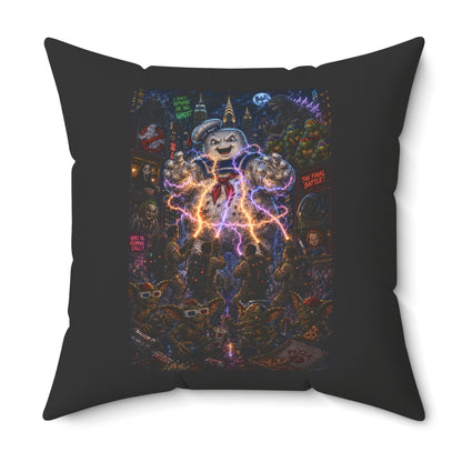 80's Horror Retro Halloween Throw Pillow Decorative Cushion