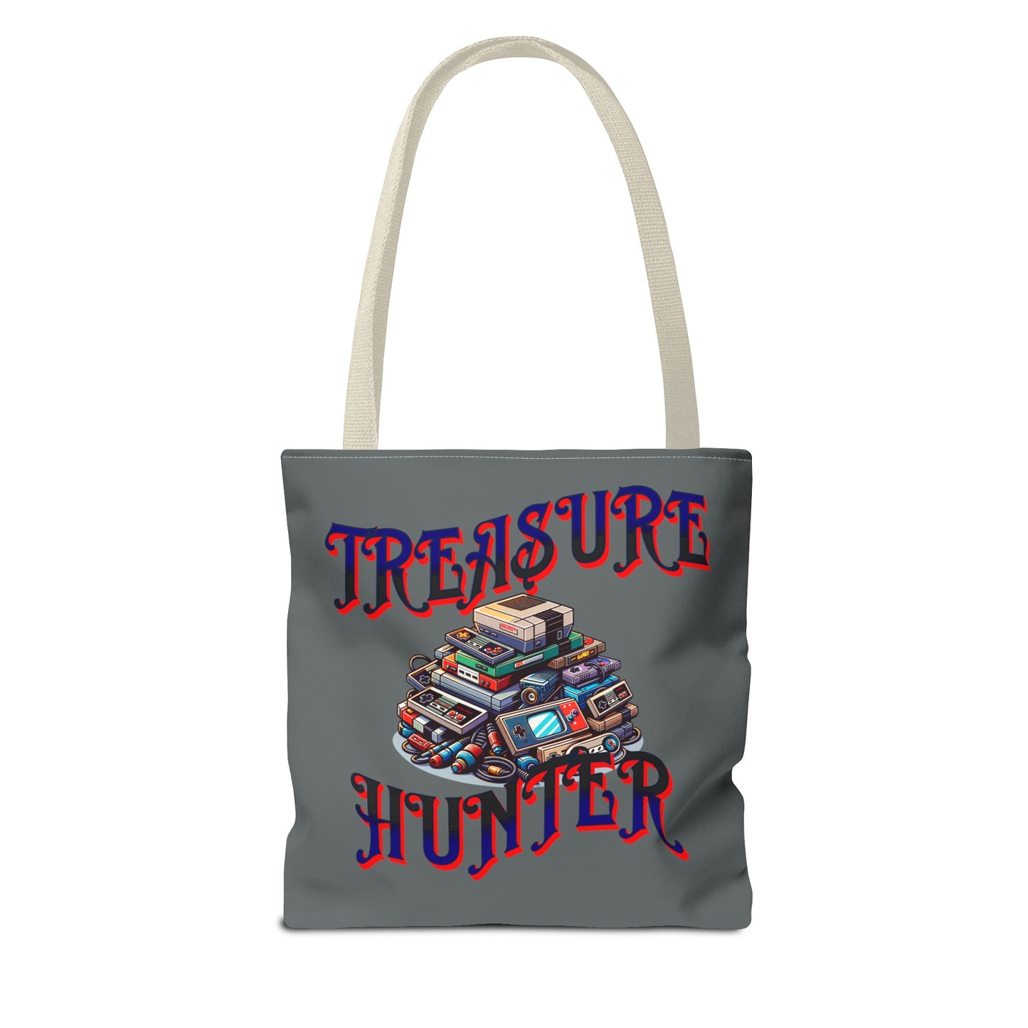 Treasure Hunter Retro Video Gamer Tote Bag (AOP) Collectors Vintage Games and Gaming