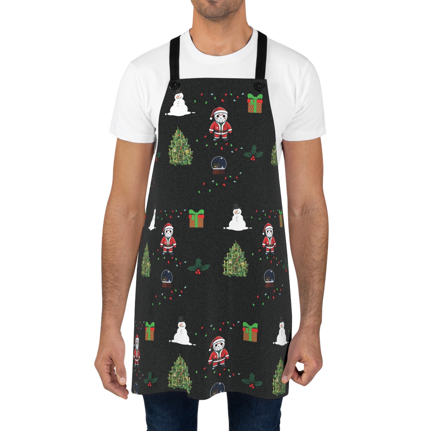 Christmas Cooking Apron - Jason in Santa Suit Horror Home Holiday Gift