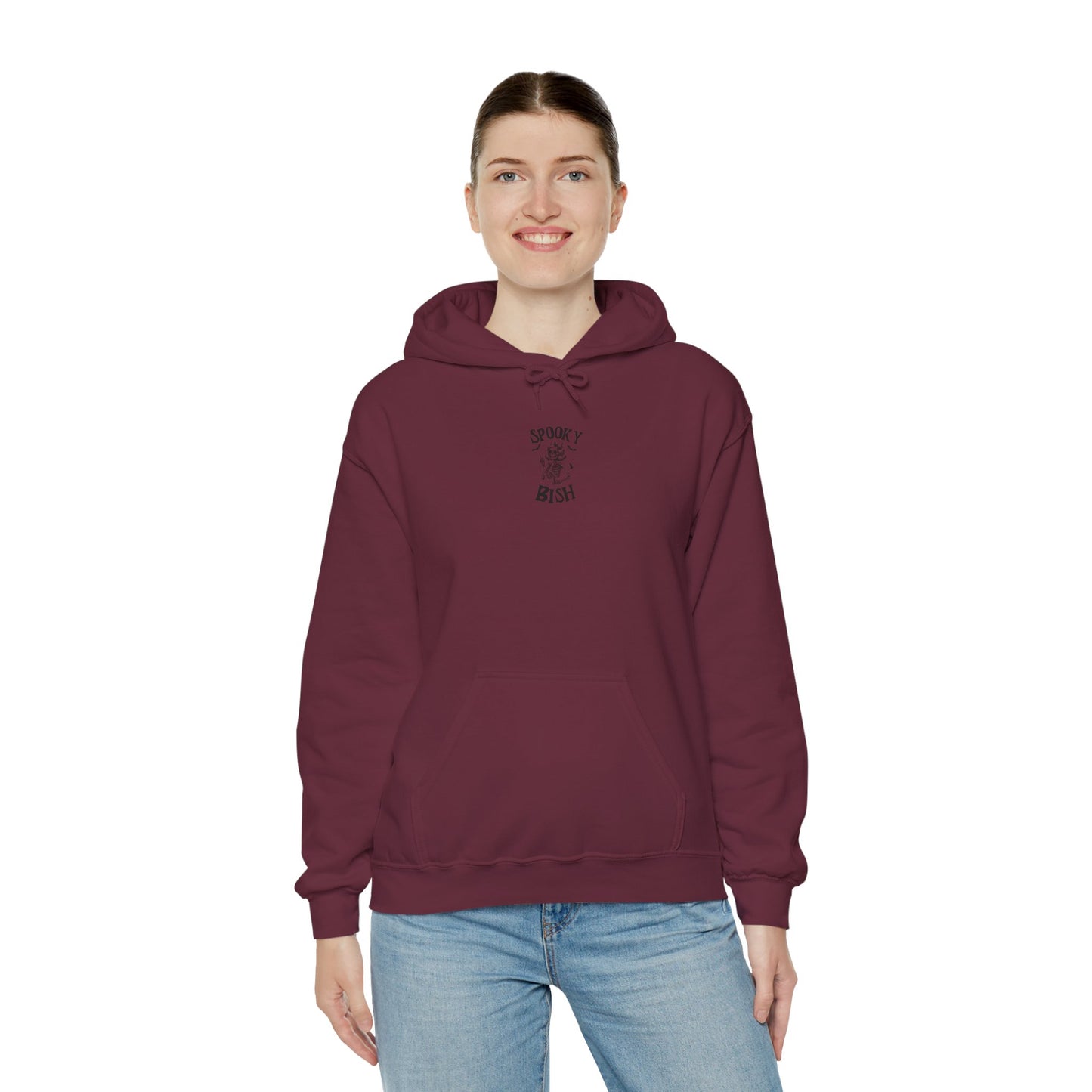 Spooky Bish Hoodie — Cute Skeleton in Sunglasses Design