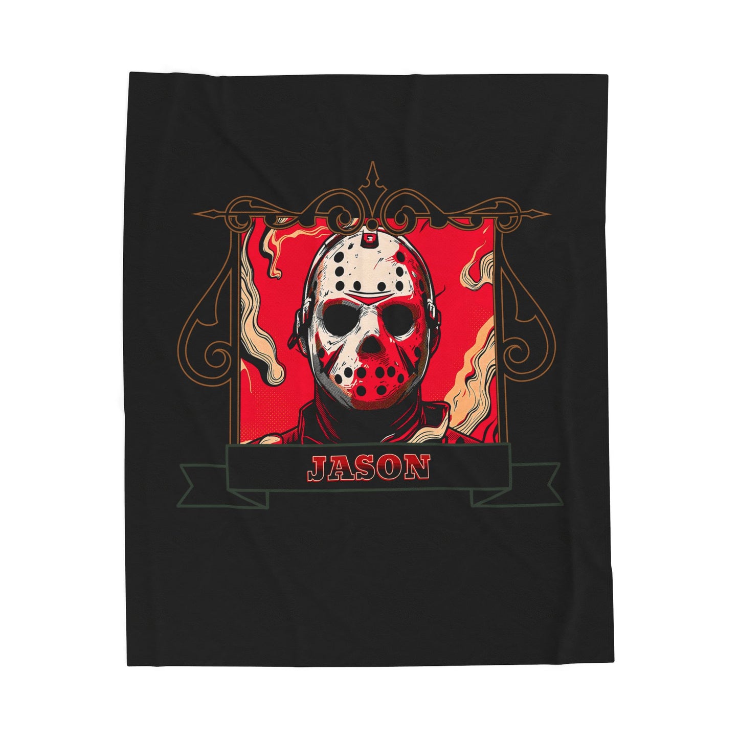 Vintage Jason Hockey Mask Velveteen Plush Throw Blanket