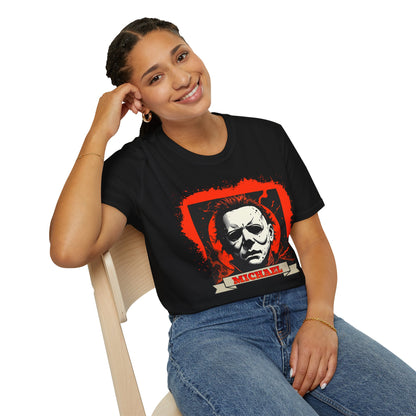 Vintage Horror Mask Portrait "Michael" Graphic T-Shirt