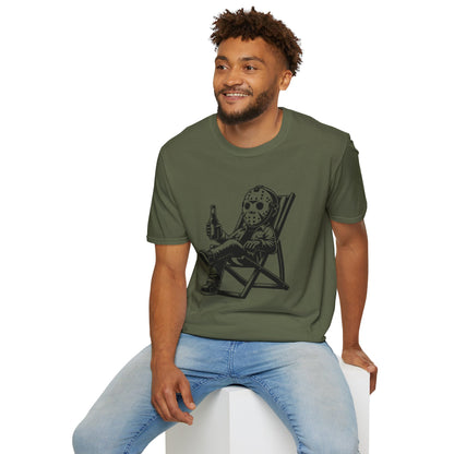 Jason Relaxing Graphic Tee — Funny Horror Movie T-Shirt