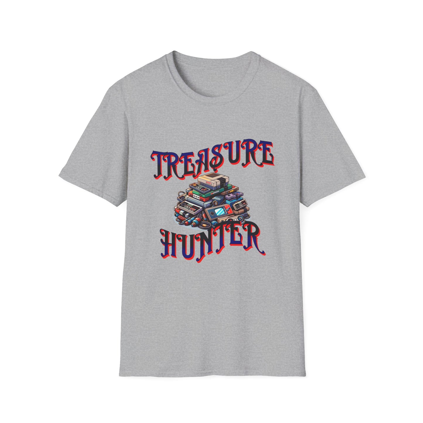 Treasure Hunter Retro Video Game Soft Style T-Shirt Gamer Collector Fun Funny