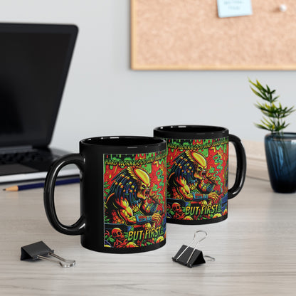 Horradelic Hard Work Good Hard Work Fine Predator Blunt Black Coffee Tea Mug Cup (11oz, 15oz)