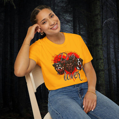 Dog Lover Hounds Of Hell Bloody heart Horror Fun Unisex Softstyle T-Shirt Animal Dark Humor Shirt
