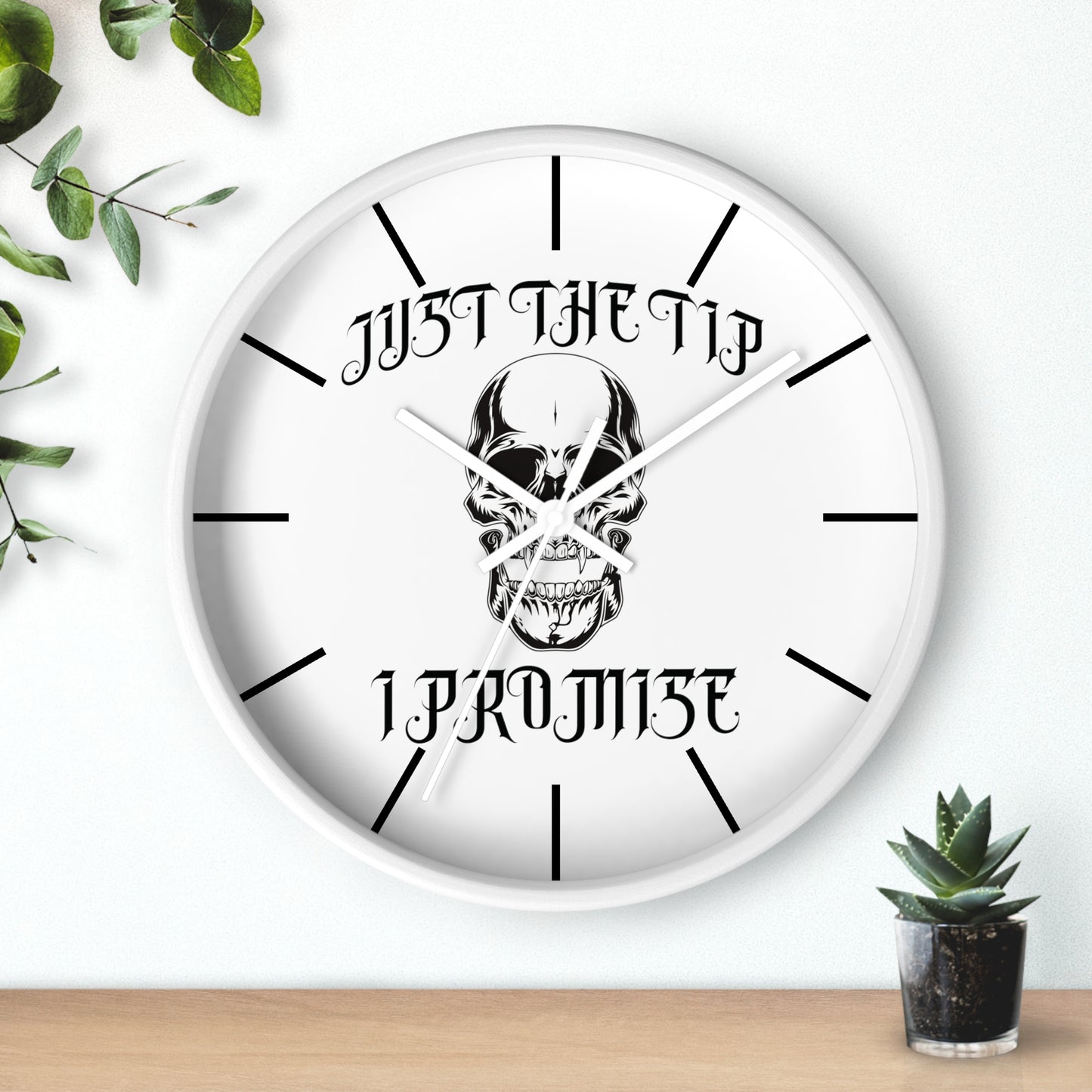 Vampire Just The Tip I Promise Wall Clock