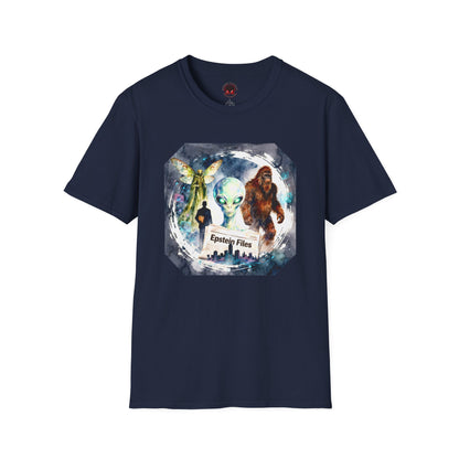 Alien Files Graphic T-Shirt — UFO, Bigfoot & Cryptid Art Tee