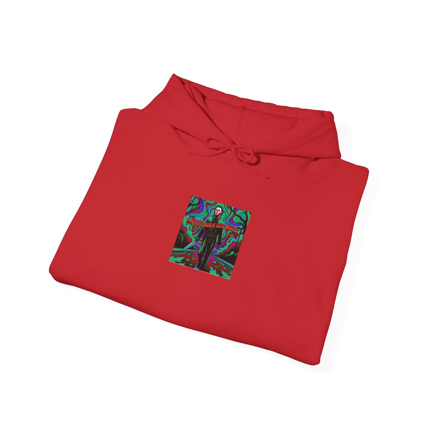 Psychedelic Road Trip Michael Hoodie – "Would Walk 500 Miles" Graphic Pullover