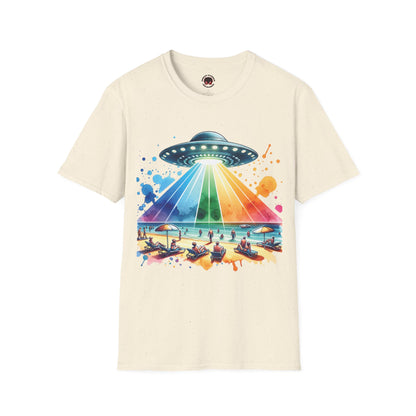 Summerween UFO Beach Day Unisex Soft Style T-Shirt