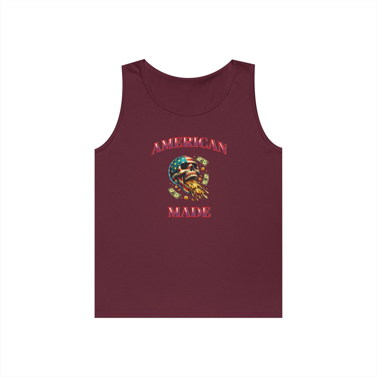 Tank Top - American Made Skull Money Design