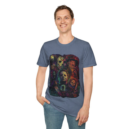 Horror Icons Collage T-Shirt —  Graphic Tee