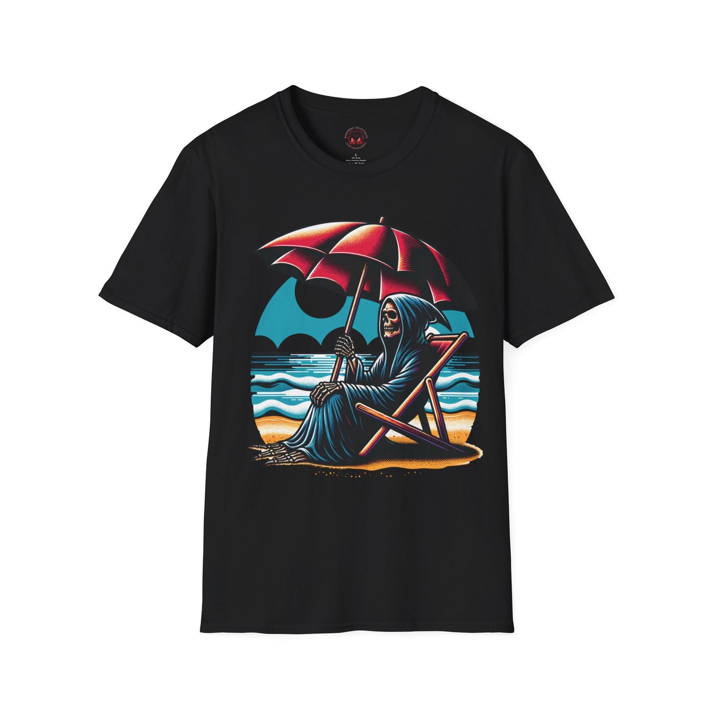 Summerween Grim Reaper Beach Day Unisex Soft style T-Shirt