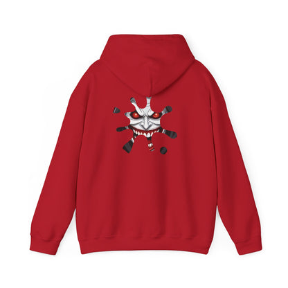 Hooded Sweatshirt - Joker Inspired Sinister Evil Smile Print