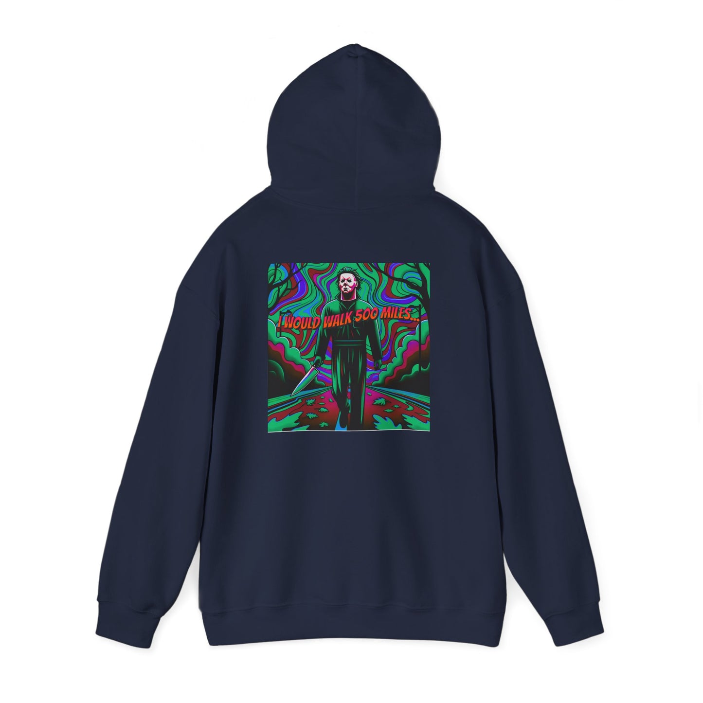 Psychedelic Road Trip Michael Hoodie – "Would Walk 500 Miles" Graphic Pullover