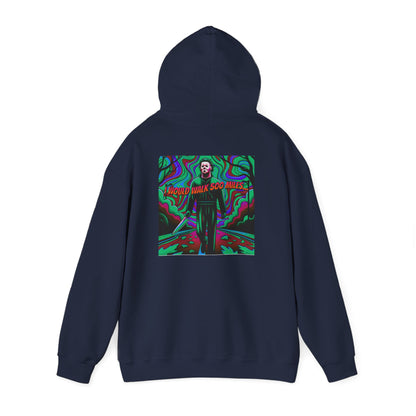 Psychedelic Road Trip Michael Hoodie – "Would Walk 500 Miles" Graphic Pullover