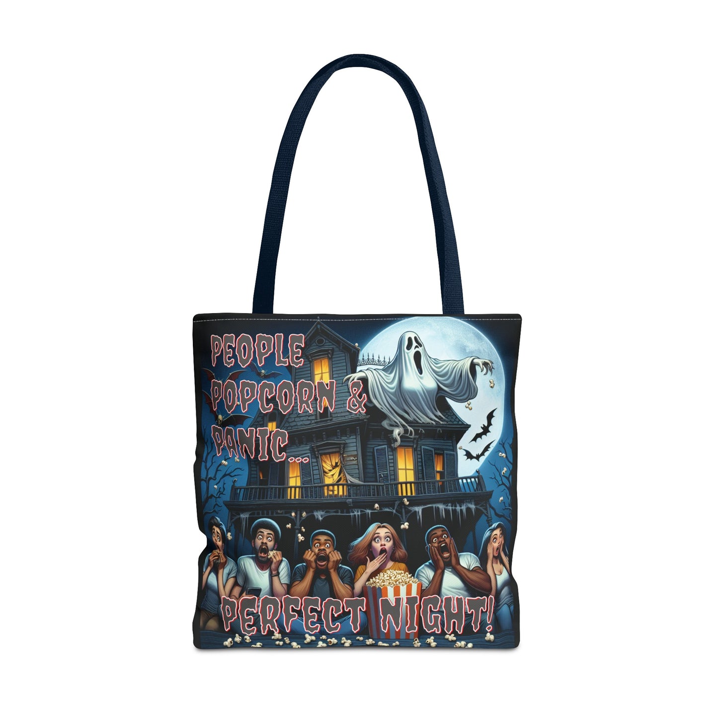 People Popcorn & Panic Perfect Night Shoulder Tote Bag (AOP)