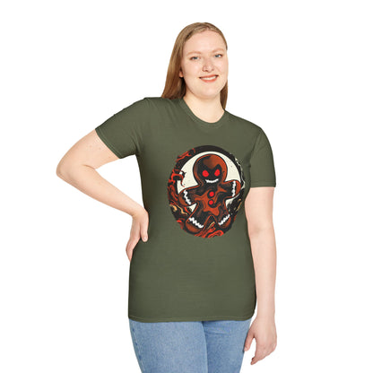 Evil Gingerbread T-Shirt – Spooky Holiday Horror Cookie Design