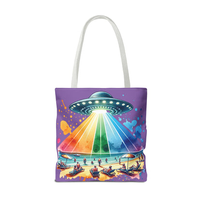 Summerween UFO Beach Day Shoulder Tote Bag (AOP) 3 Sizes