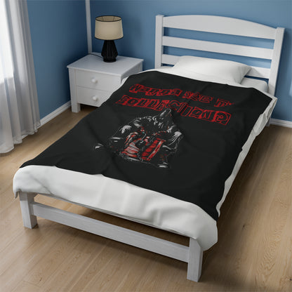 The Collector Inspired Wanna See My Collection? Horror Halloween Collecting Fun Velveteen Plush Throw Blanket