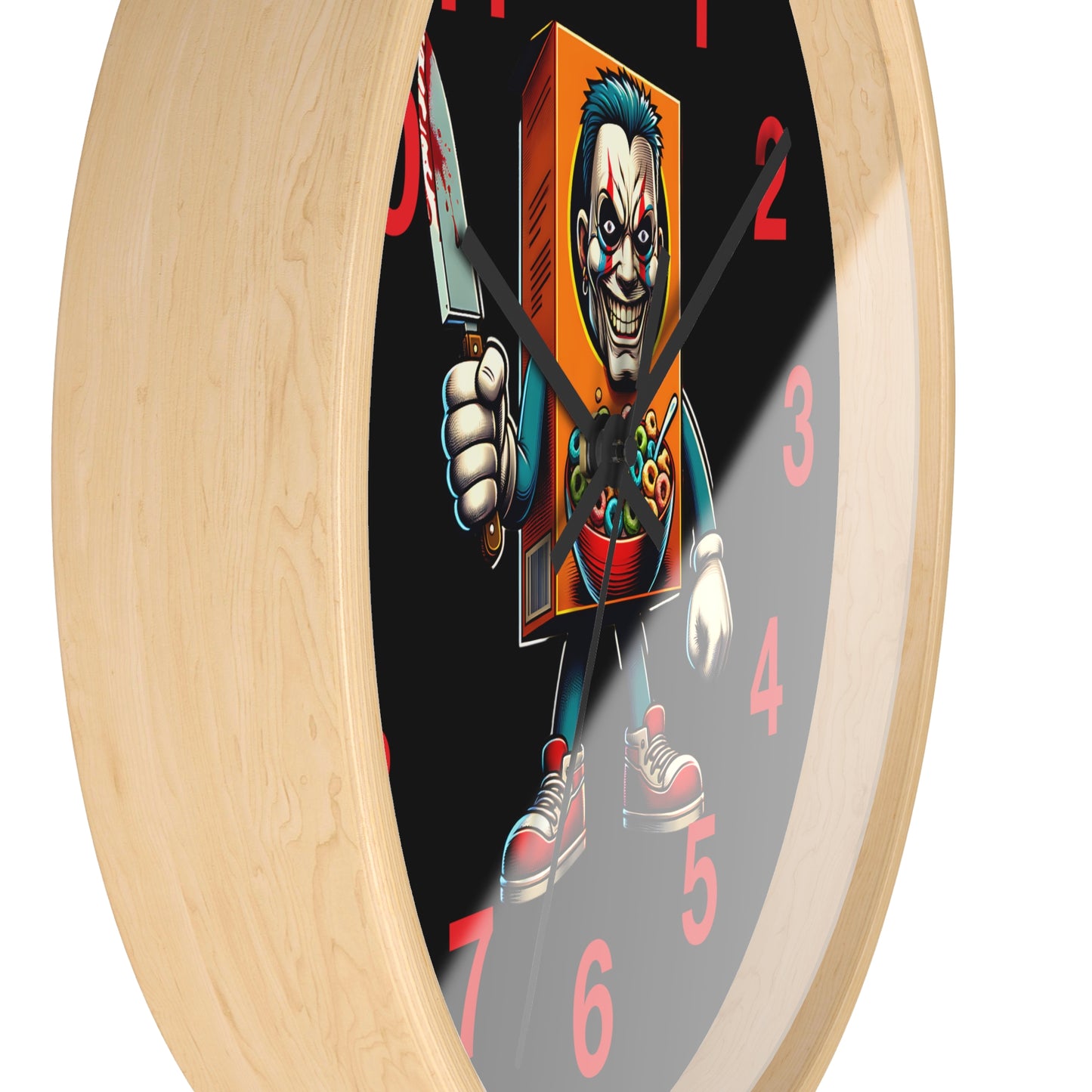 Funny Horror Wall Clock - Cereal Killer, Outside the Box Design