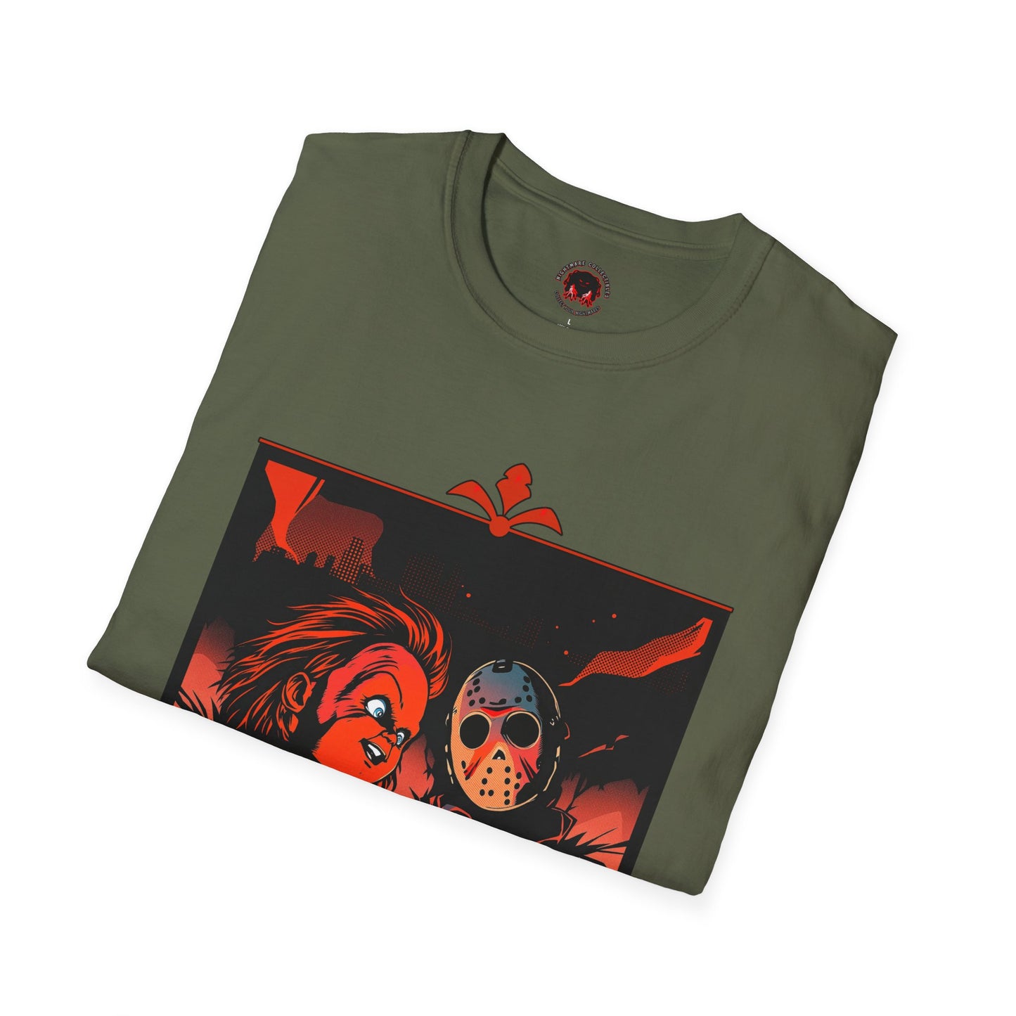 Friends 'Til the End Horror Movie T-Shirt Jason And Chucky Design