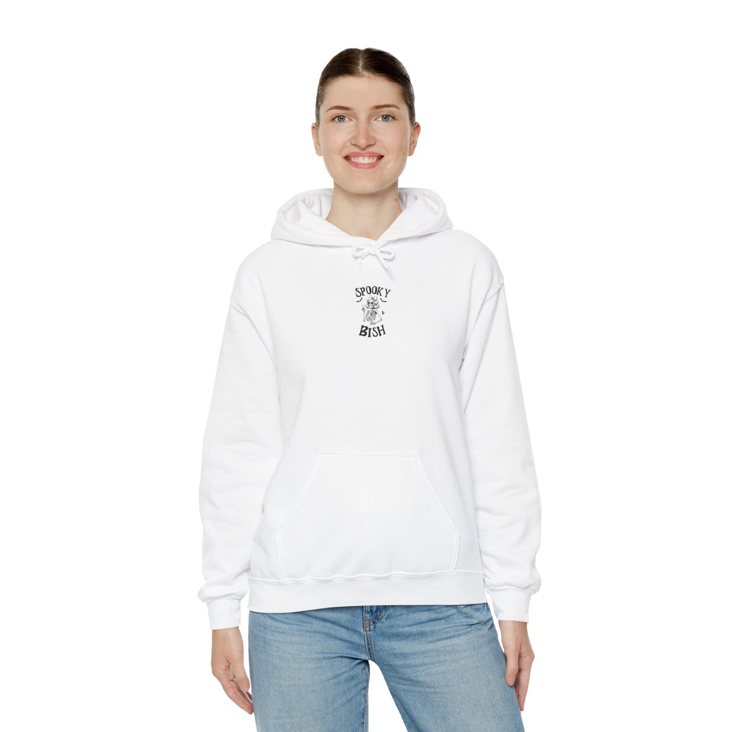 Spooky Bish Hoodie — Cute Skeleton in Sunglasses Design
