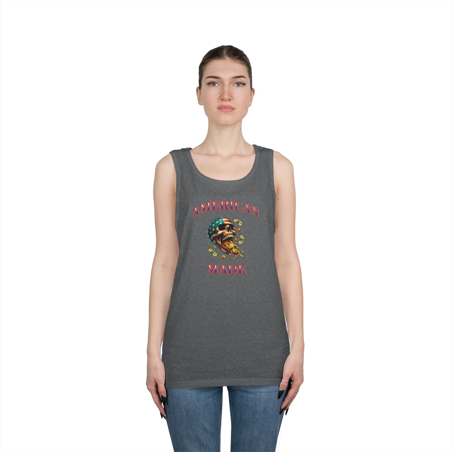 Tank Top - American Made Skull Money Design