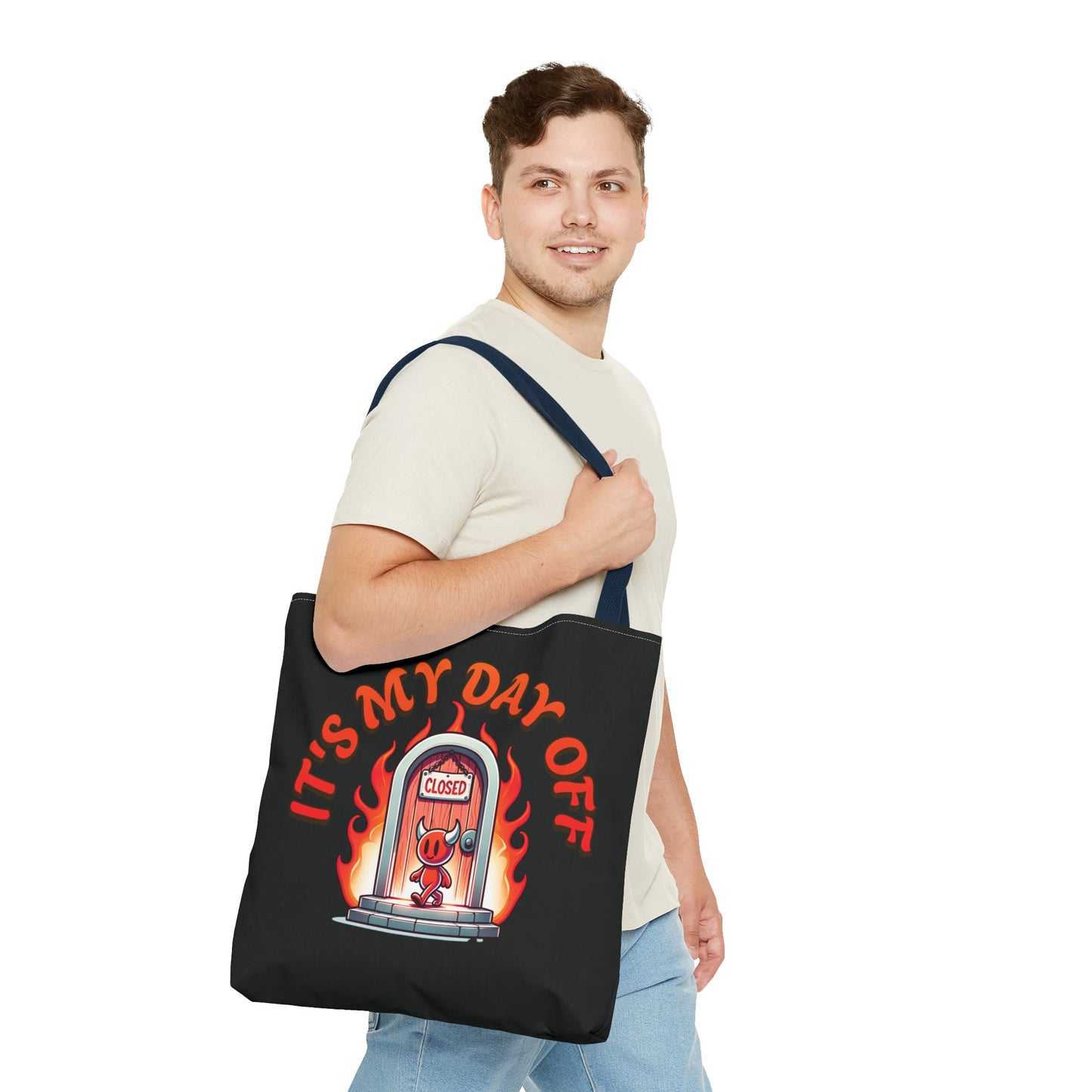 Little Devil It's My Day Off Shoulder Carry Tote Bag (AOP)