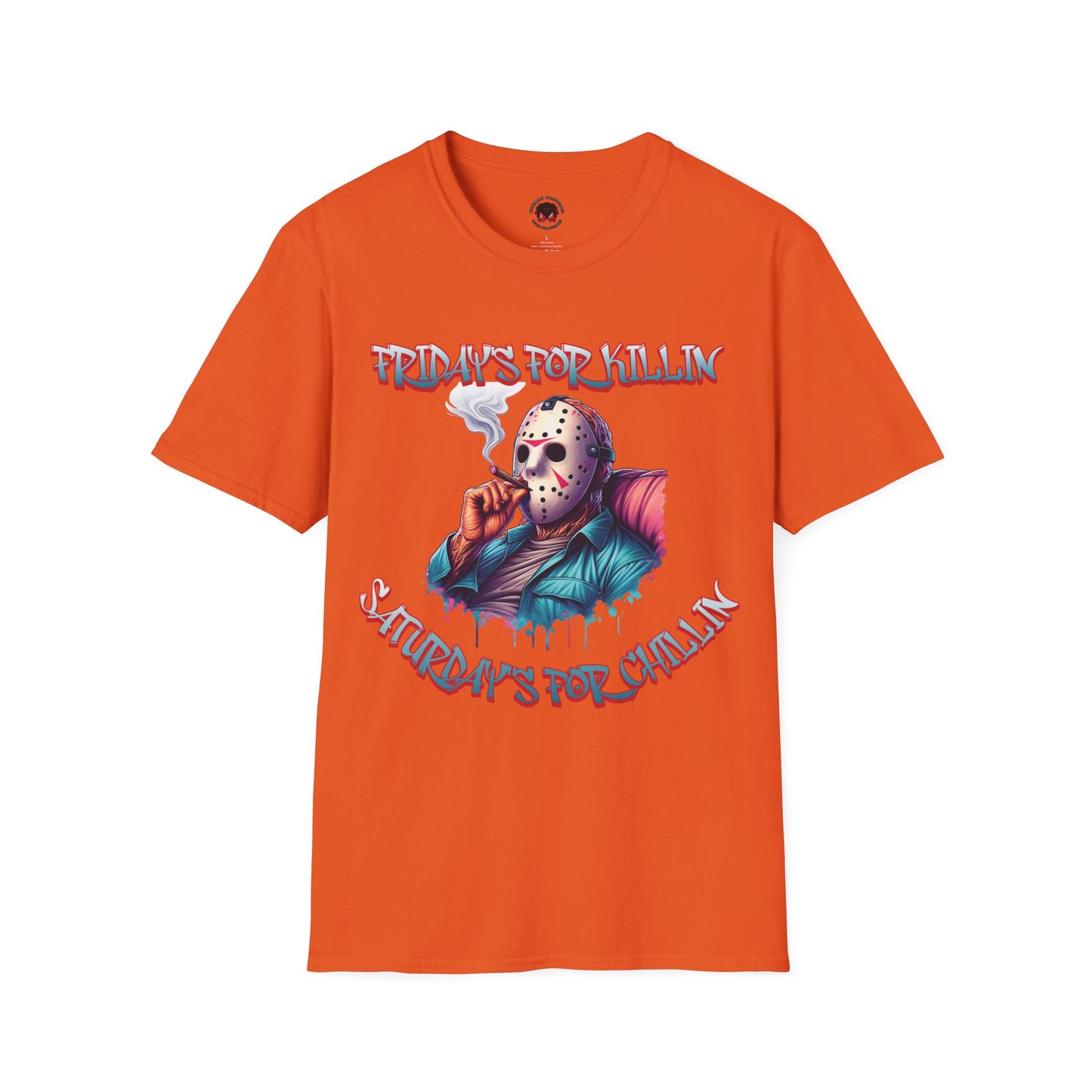 Summerween Saturday's For Chillin Jason 420 Unisex Soft style T-Shirt