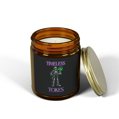 Scented Candle - Timeless Tokes Skeleton 420 Design (4oz, 9oz)