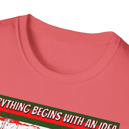 Horrorvational - Everything Starts With An Idea Unisex Softstyle T-Shirt Scary Fun