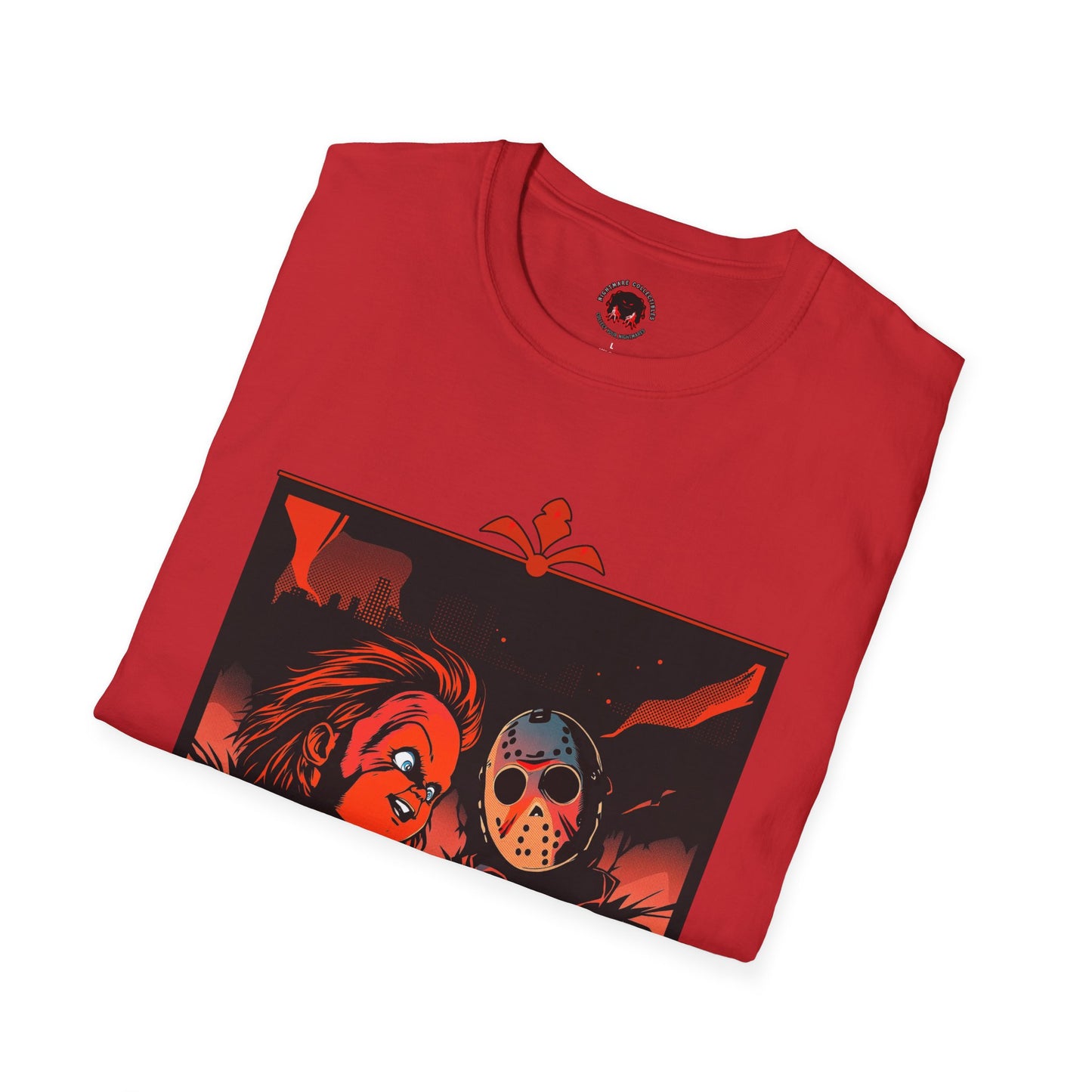 Friends 'Til the End Horror Movie T-Shirt Jason And Chucky Design