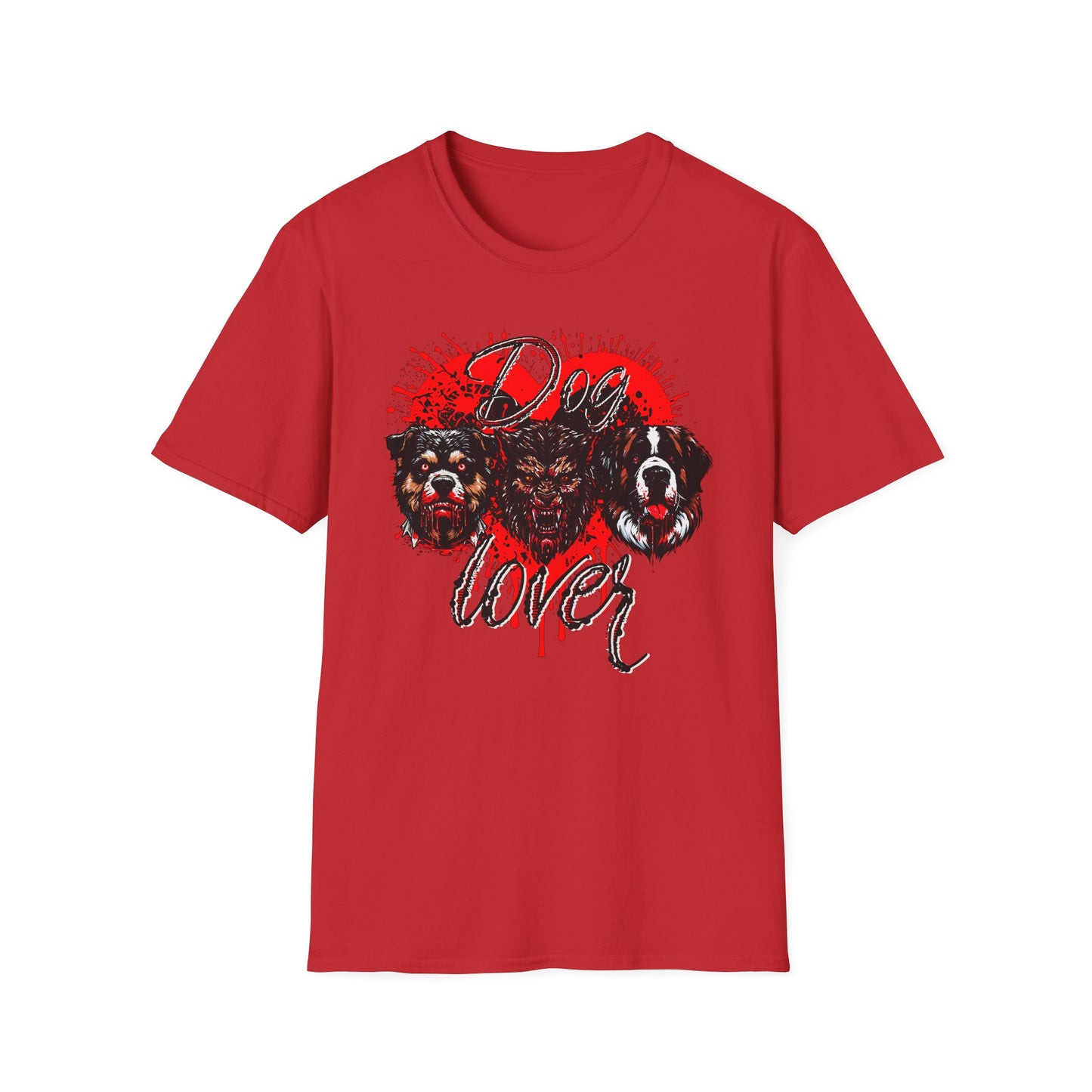 Dog Lover Hounds Of Hell Bloody heart Horror Fun Unisex Softstyle T-Shirt Animal Dark Humor Shirt
