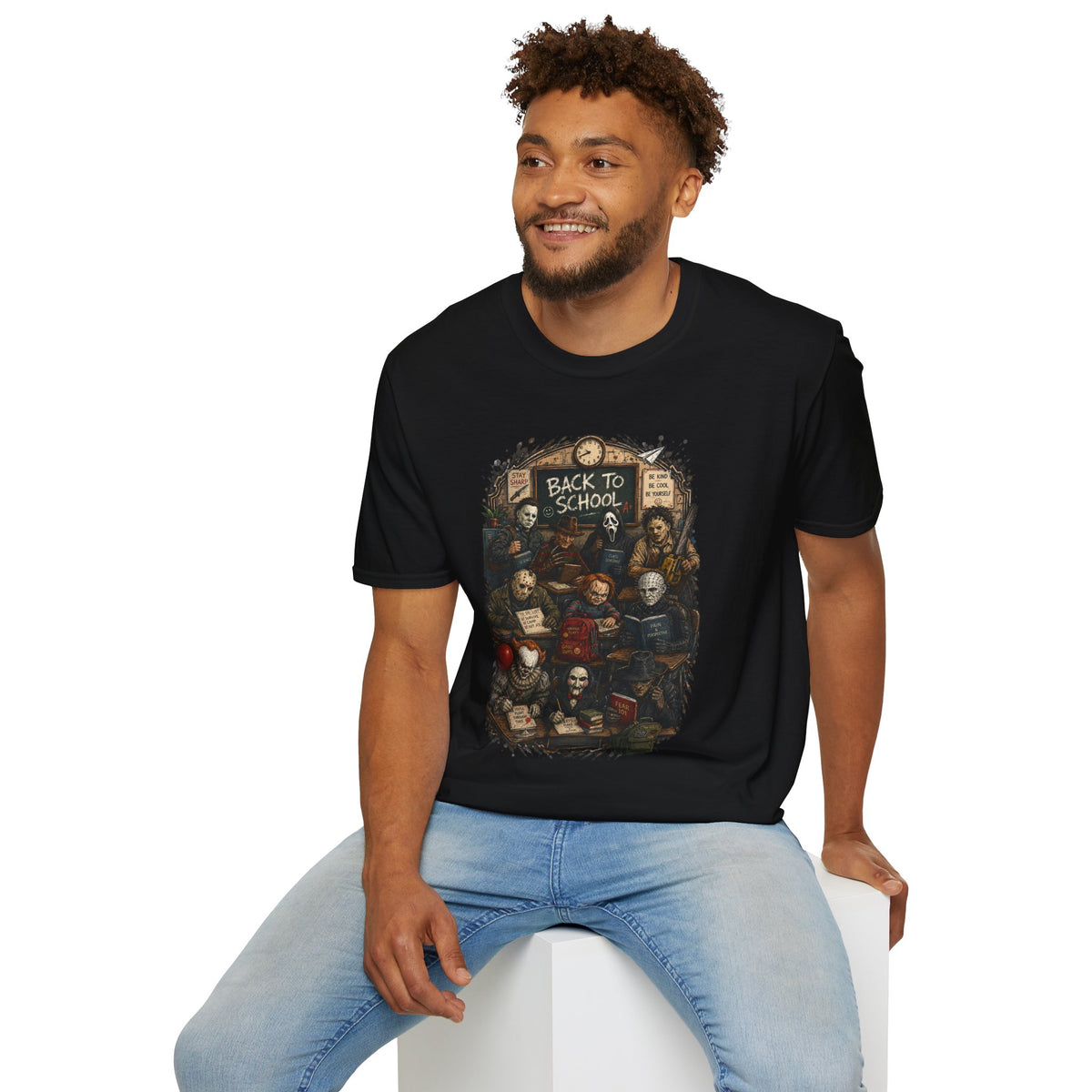 "Back to School" Horror Movie Character Class Portrait - T Shirt
