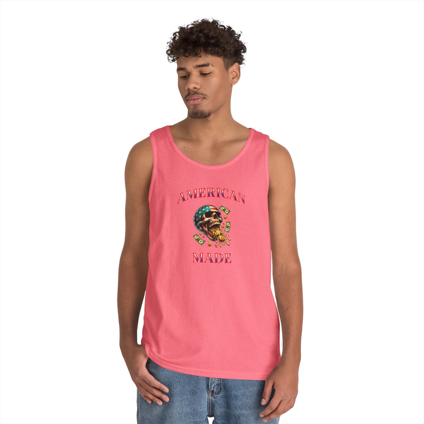 Tank Top - American Made Skull Money Design