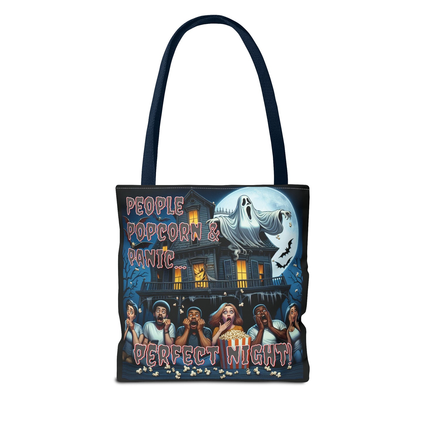 People Popcorn & Panic Perfect Night Shoulder Tote Bag (AOP)