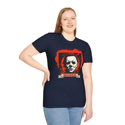 Vintage Horror Mask Portrait "Michael" Graphic T-Shirt