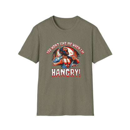 You Won't Like Me When I'm Hangry Werewolf Hungry Horror Fun Unisex Softstyle T-Shirt