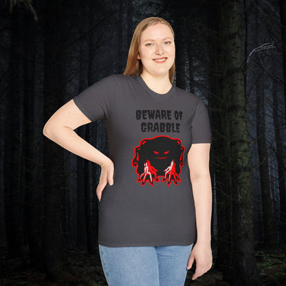 Nightmare Collectibles Beware Of Grabble Unisex Softstyle T-Shirt Horror Fun Shirt