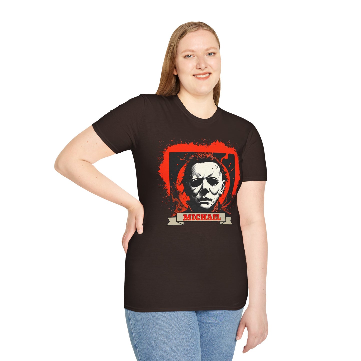 Vintage Horror Mask Portrait "Michael" Graphic T-Shirt