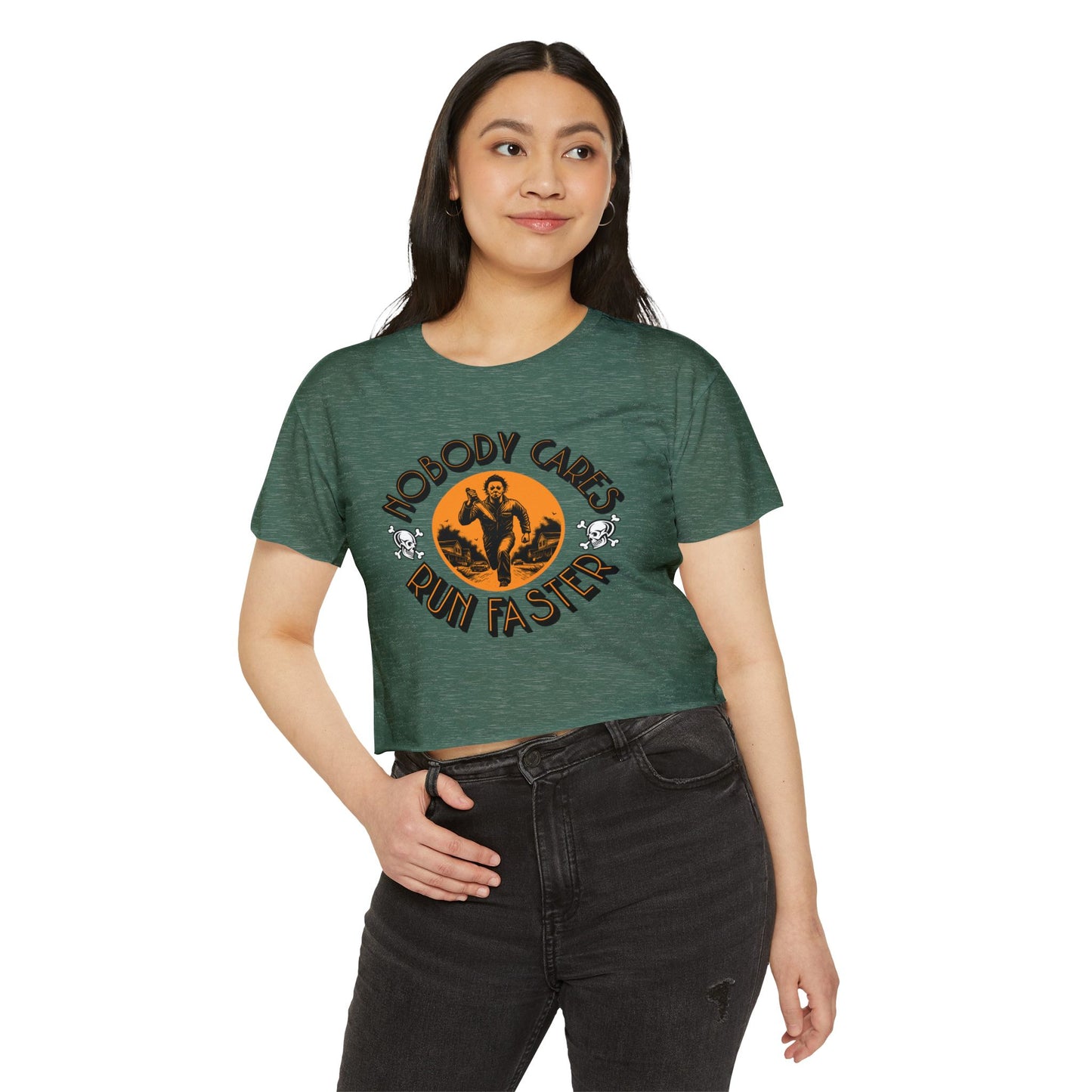 Nobody Cares Run Faster Women's Festival Crop Top