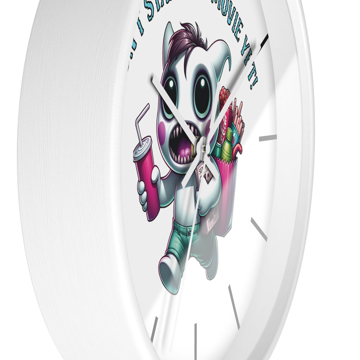 Summerween Don't Start The Movie Cute Monster Wall Clock