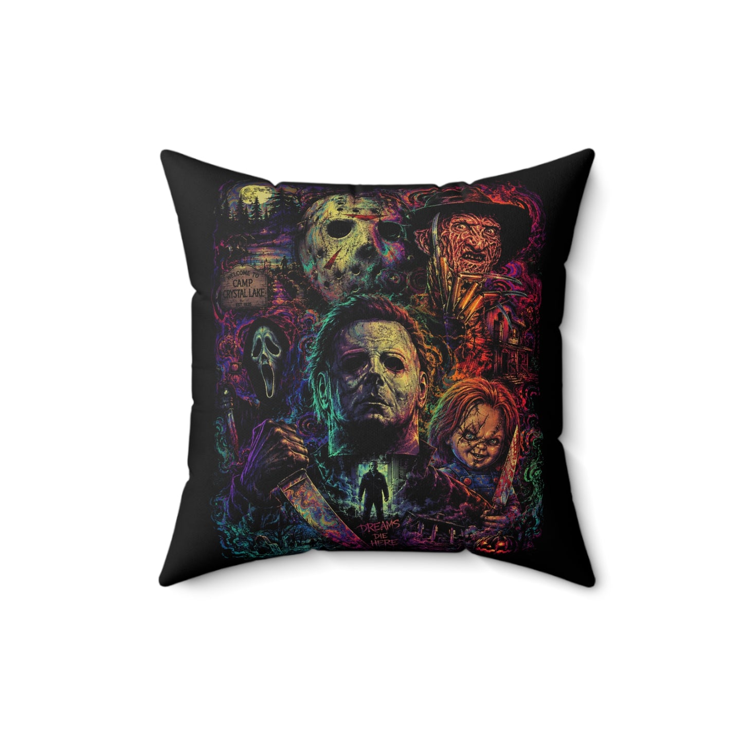 Horror Icons Decorative Pillow - Throw Pillow