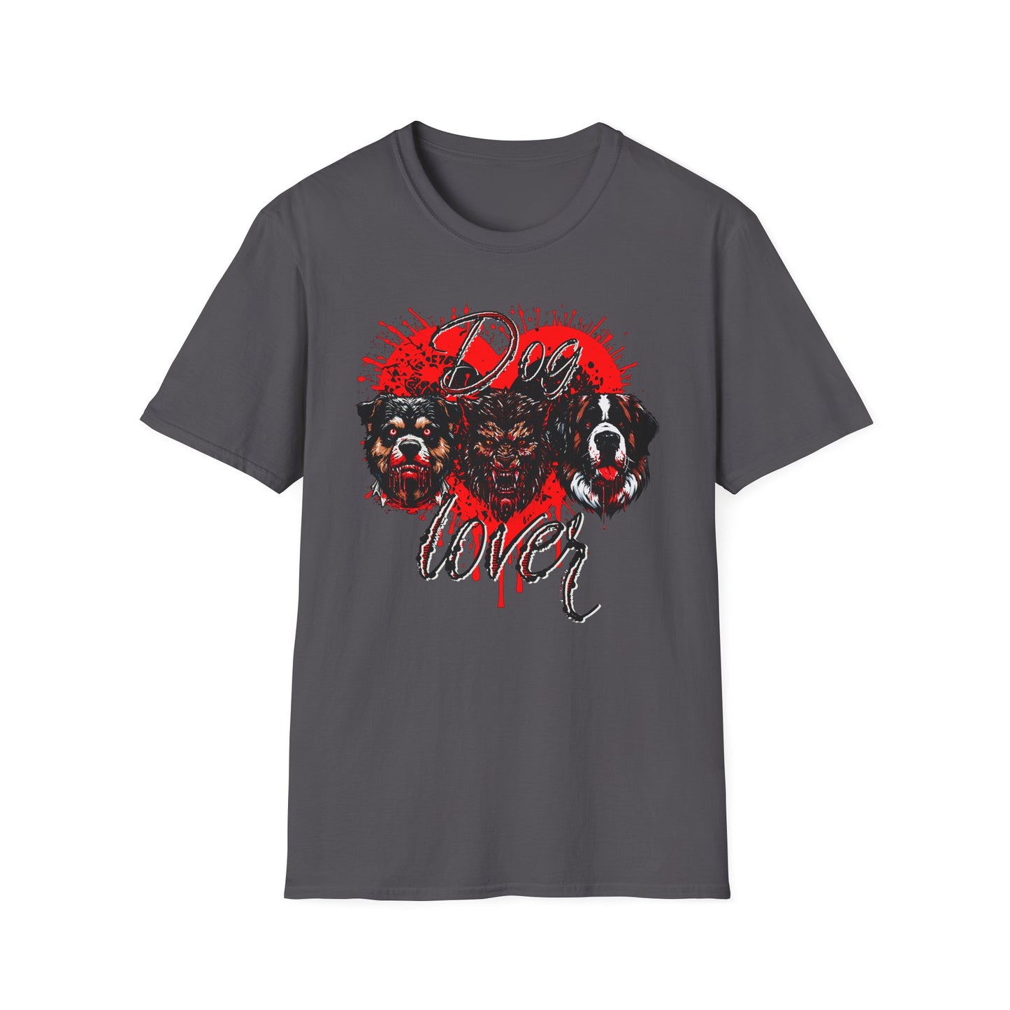 Dog Lover Hounds Of Hell Bloody heart Horror Fun Unisex Softstyle T-Shirt Animal Dark Humor Shirt