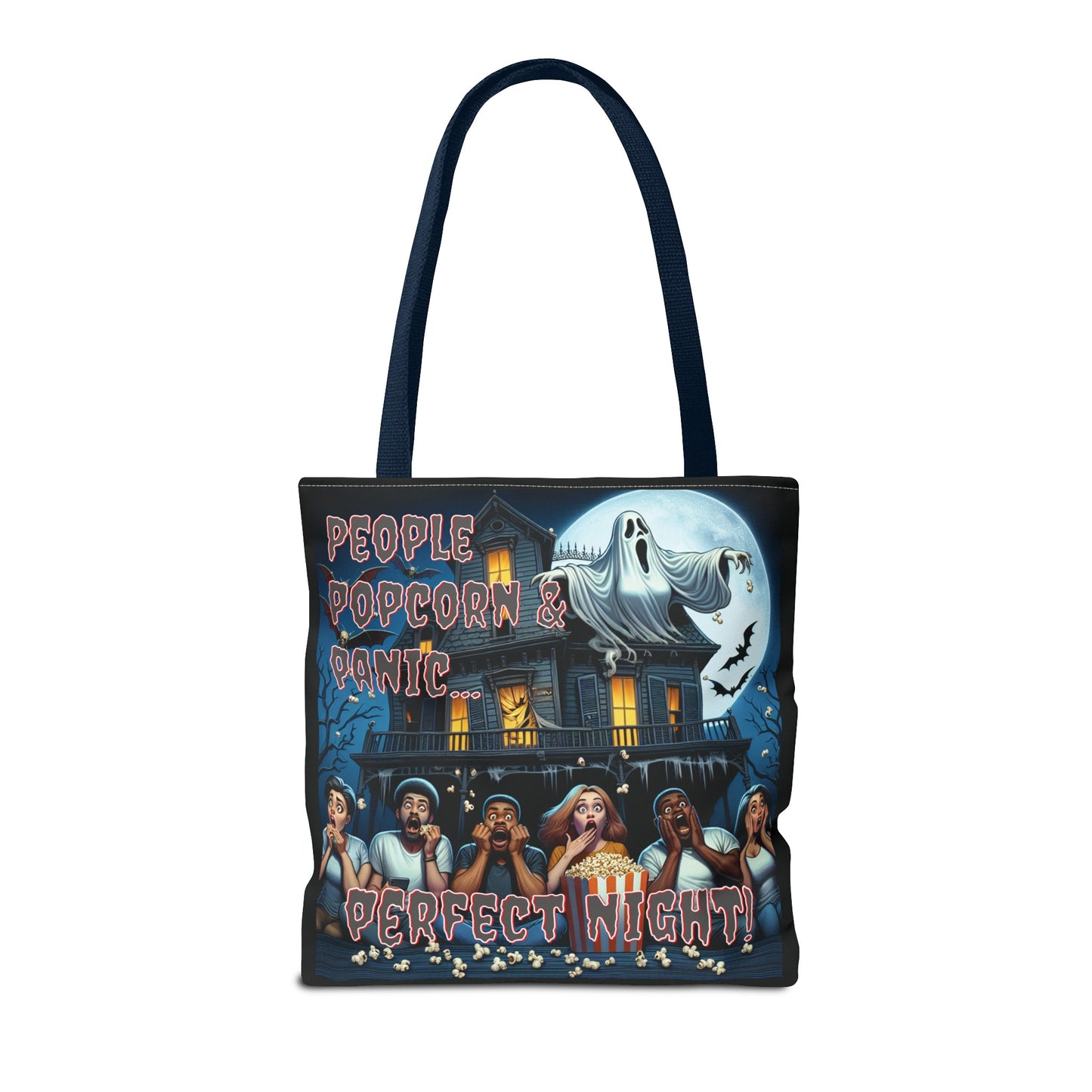 People Popcorn & Panic Perfect Night Shoulder Tote Bag (AOP)