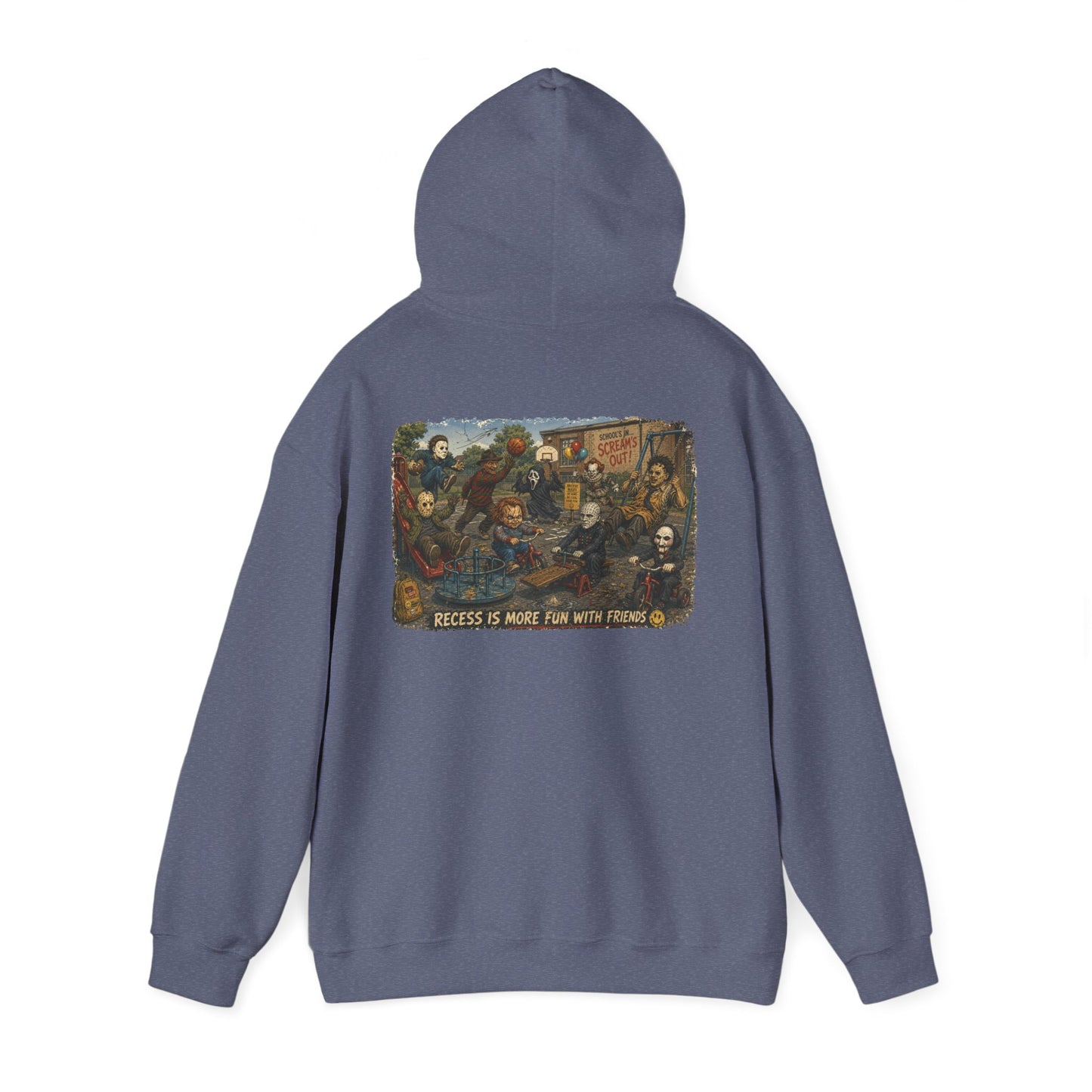 Horror Icons Illustration “Recess Is More Fun With Friends” - Hoodie