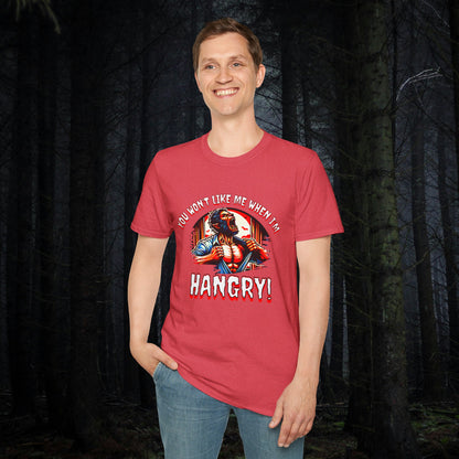 You Won't Like Me When I'm Hangry Werewolf Hungry Horror Fun Unisex Softstyle T-Shirt