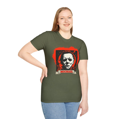 Vintage Horror Mask Portrait "Michael" Graphic T-Shirt
