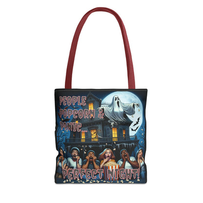 People Popcorn & Panic Perfect Night Shoulder Tote Bag (AOP)